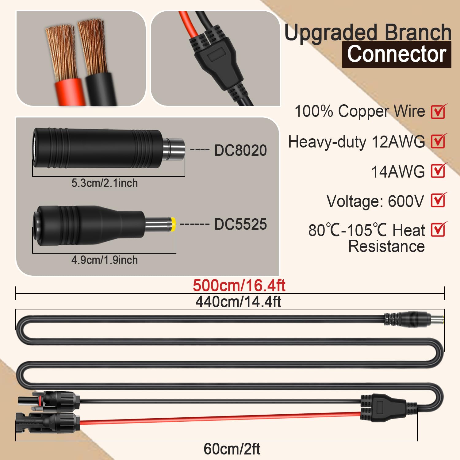 COMeap cable cross‑section showing heavy 12AWG conductors for reduced voltage drop