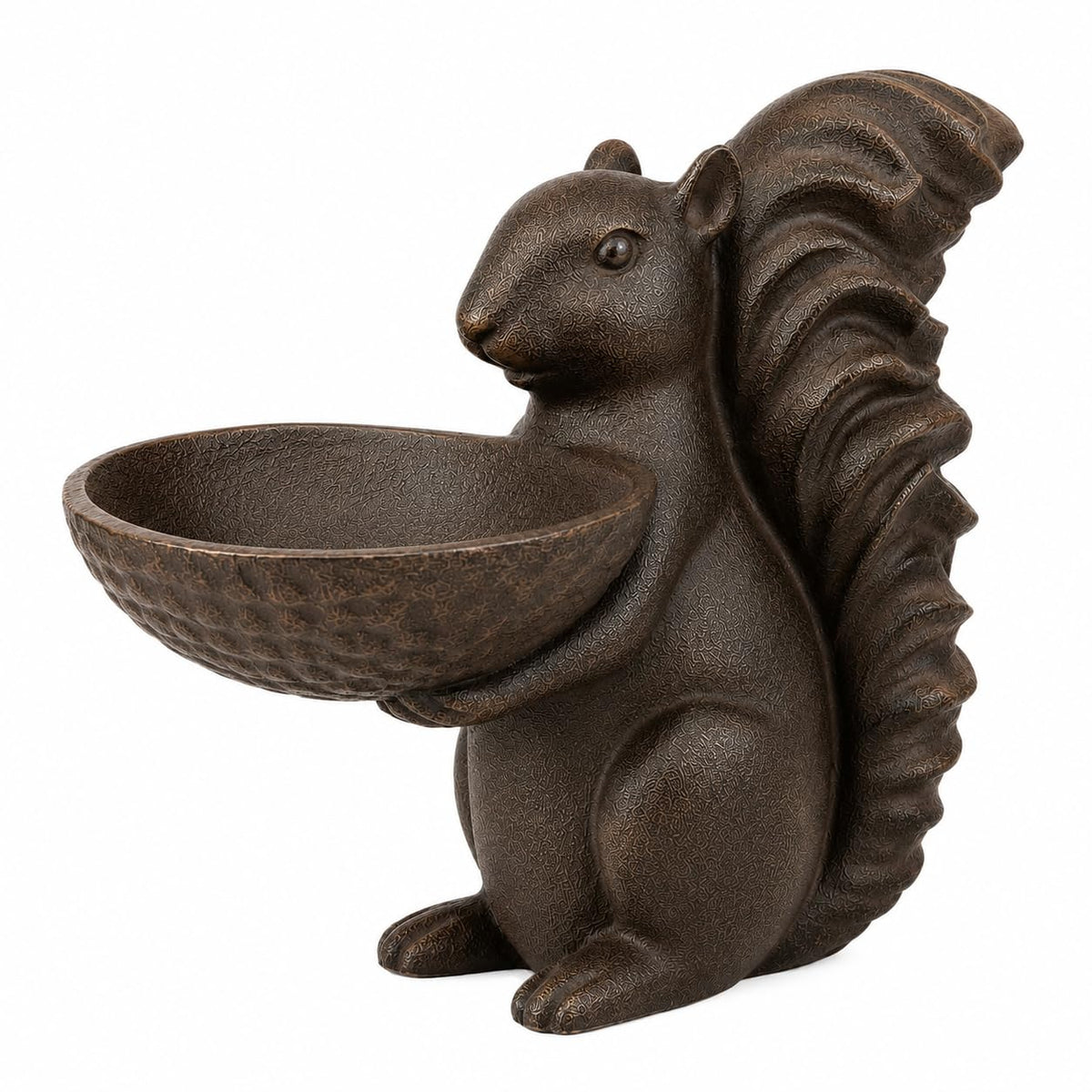 Comfy Hour front view shows squirrel feeder enhancing patio decor