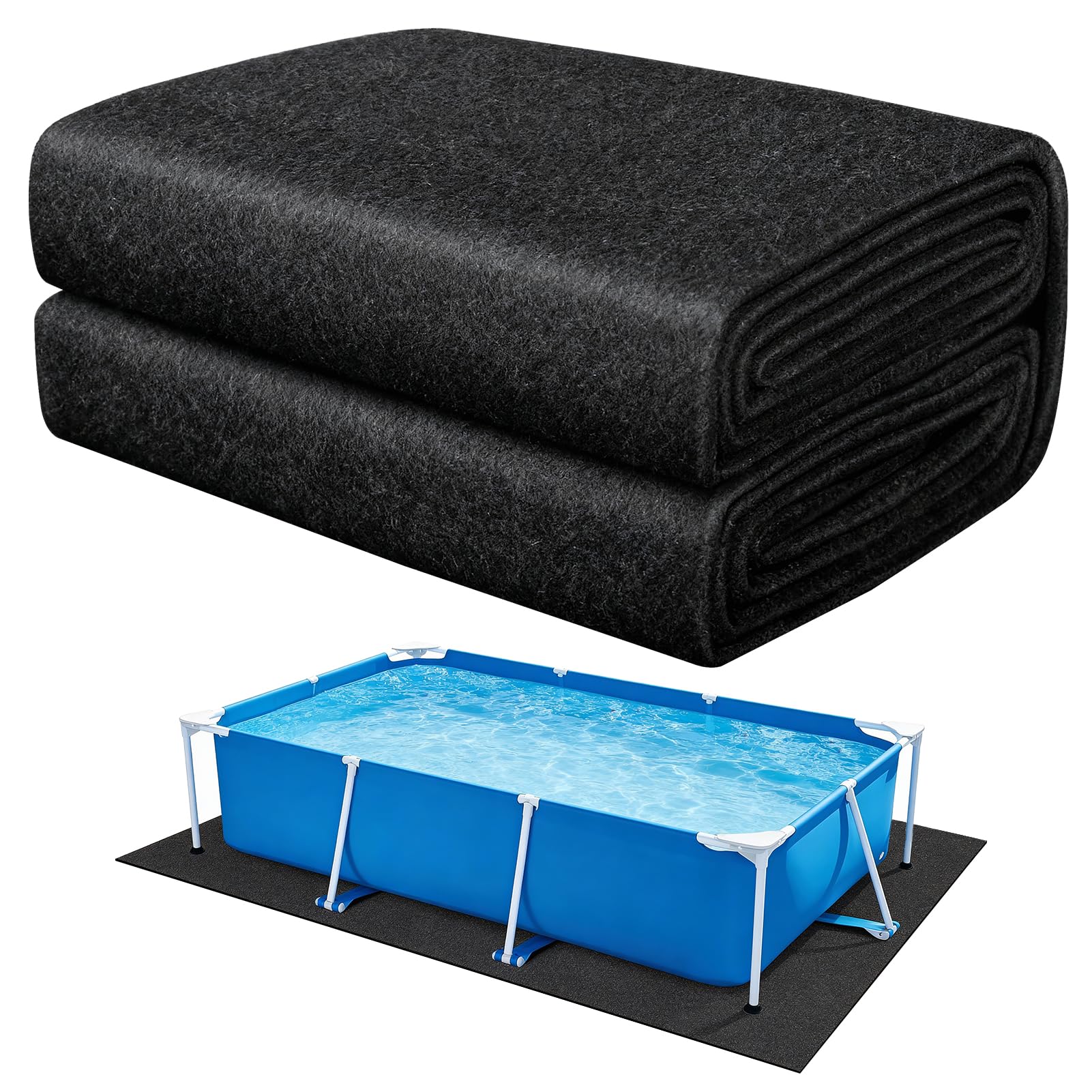 ComfyKit front view of folded rectangular pad showing compact packaging and protection