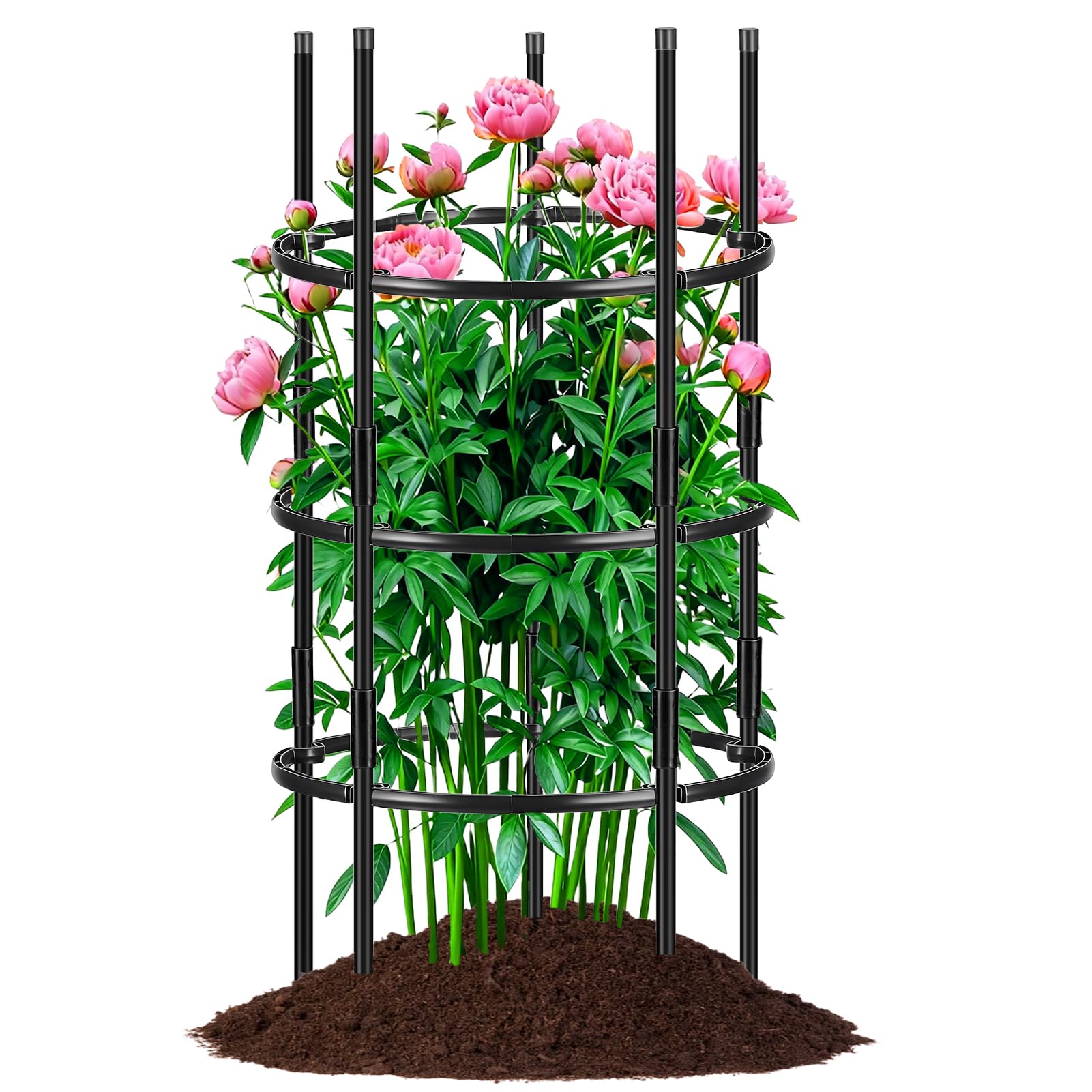 ComfyKit full assembled cage showing stable support for tall plants