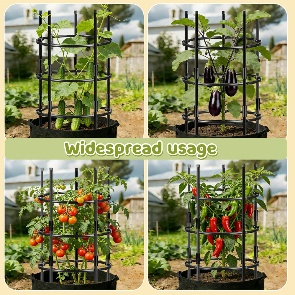 ComfyKit cages in a garden border providing tidy plant structure