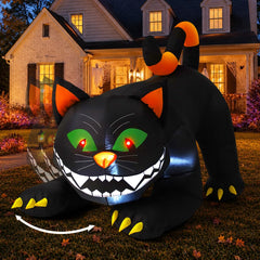 COMIN black cat front view showing six foot silhouette and yard impact