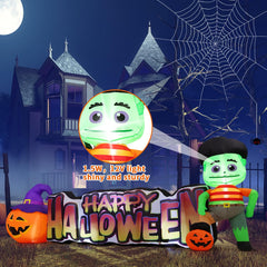 COMIN close-up of glowing pumpkin face LED lighting enhances night visibility