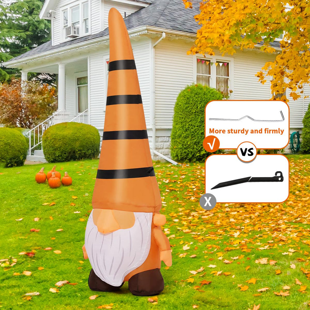 COMIN gnome deflated and folded compactly for easy off-season storage