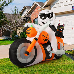 COMIN inflatable displayed on a front yard, creating festive Halloween atmosphere