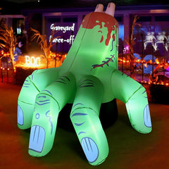 COMIN lit hand at night with LEDs creating dramatic yard illumination benefit