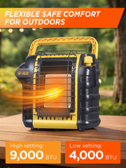 Commercial HEAT close-up of burner and grill showing durable construction and even heat