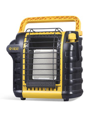 Commercial HEAT heater front view showing controls and portability for quick setup