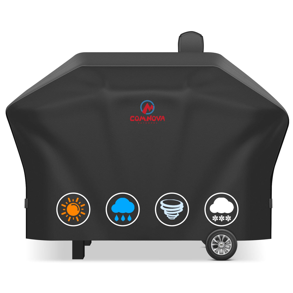M COMNOVA OUTDOORS front view cover protecting Camp Chef 24 grill for weather resistance