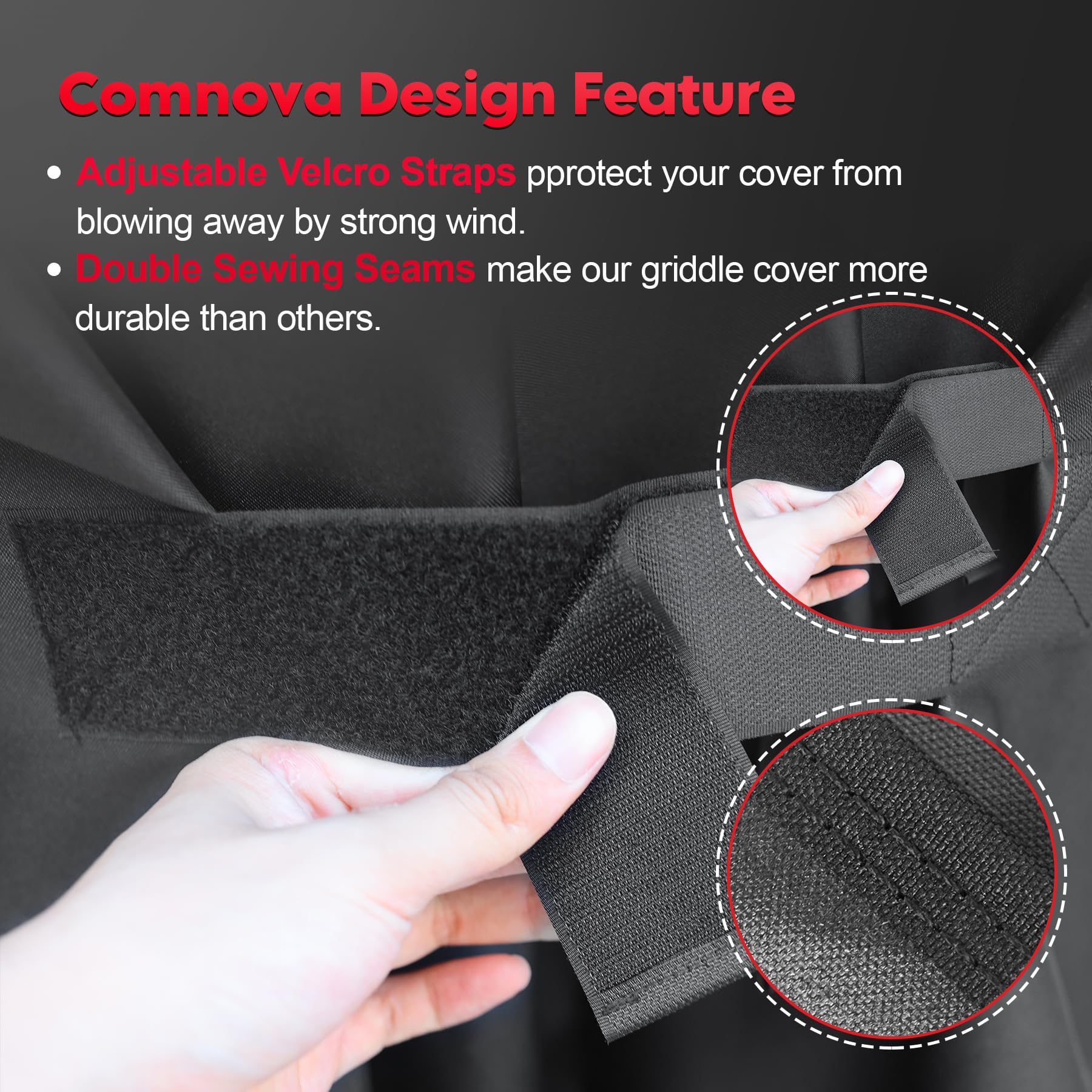 M COMNOVA OUTDOORS rain beading on PU coating demonstrating waterproof protection