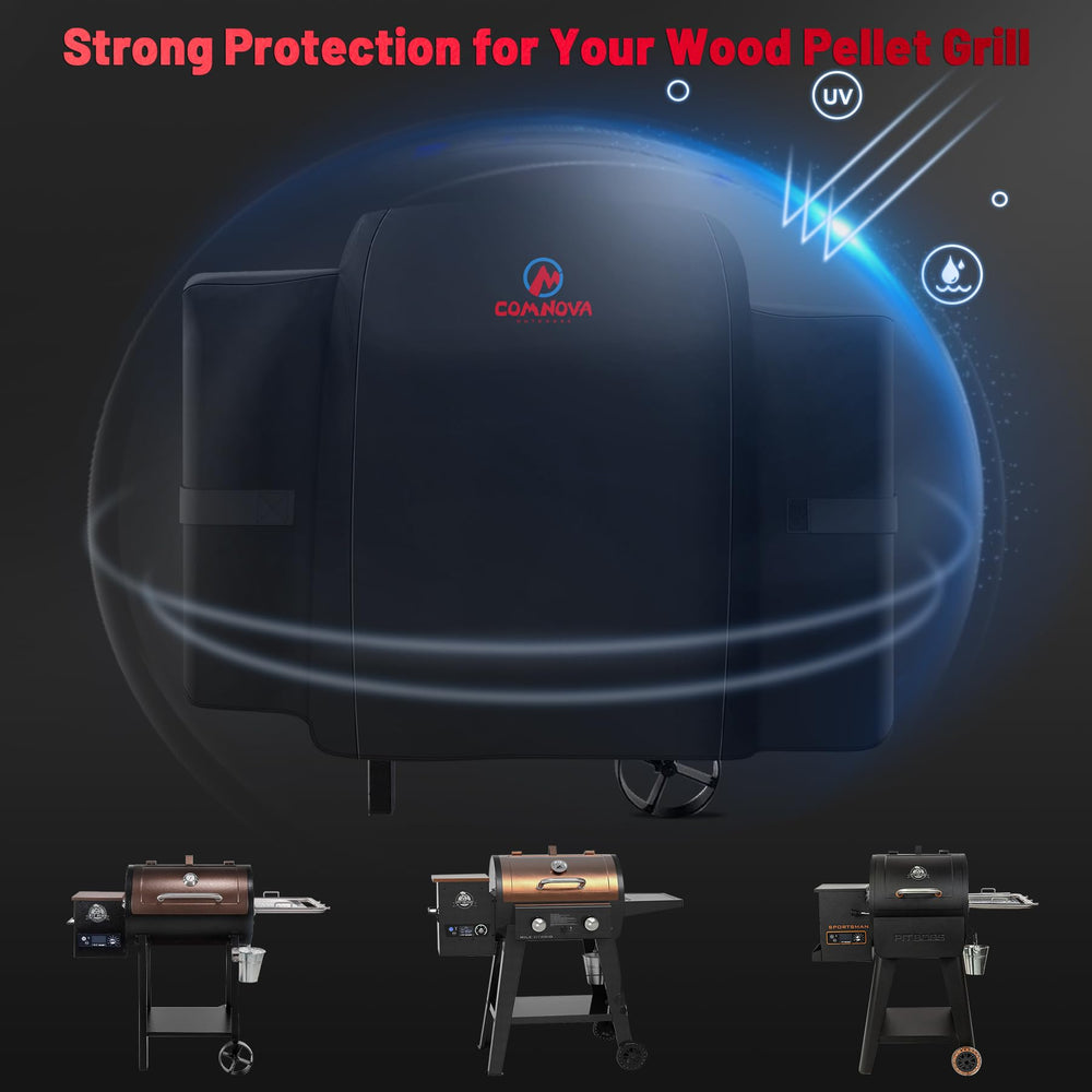 M COMNOVA OUTDOORS cover with measuring tape showing 51-inch fit accuracy