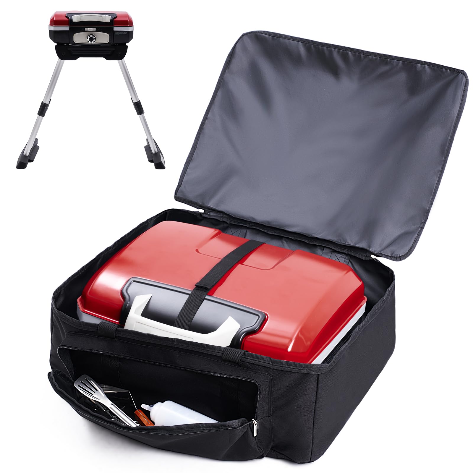 COMPEAK front view of bag protecting Cuisinart grill for secure transport