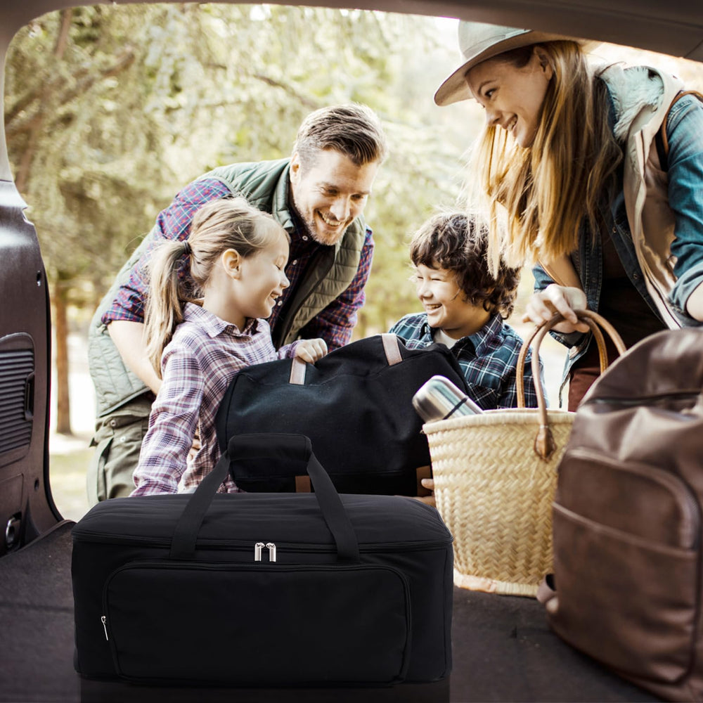 COMPEAK bag at campground keeping Cuisinart grill protected and ready