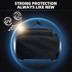 COMPEAK padded handles being lifted, offering comfortable secure transport