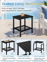 Compsia lower tier storing plants and accessories demonstrating extra storage