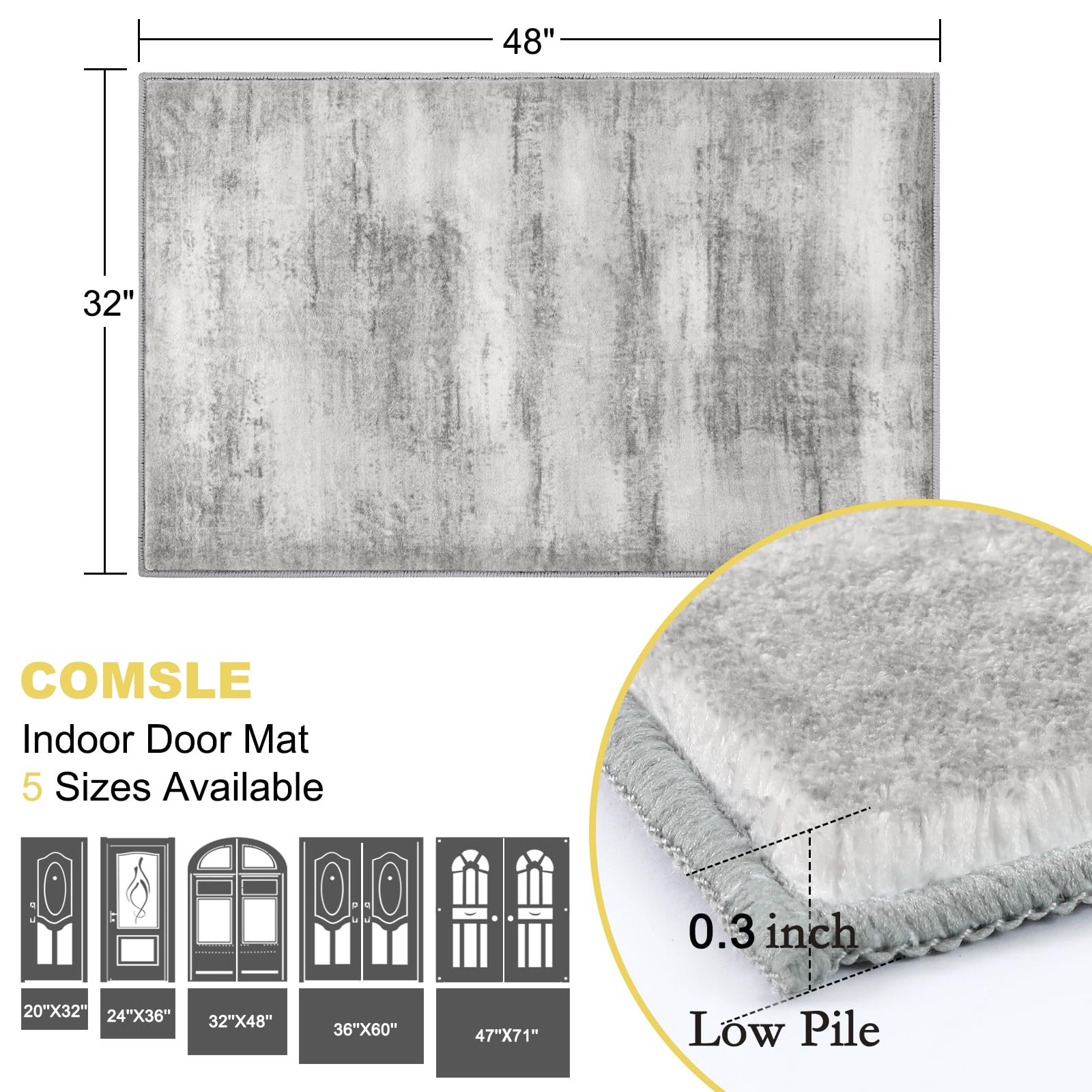 COMSLE close-up of faux wool topper highlighting soft absorbent texture for comfort