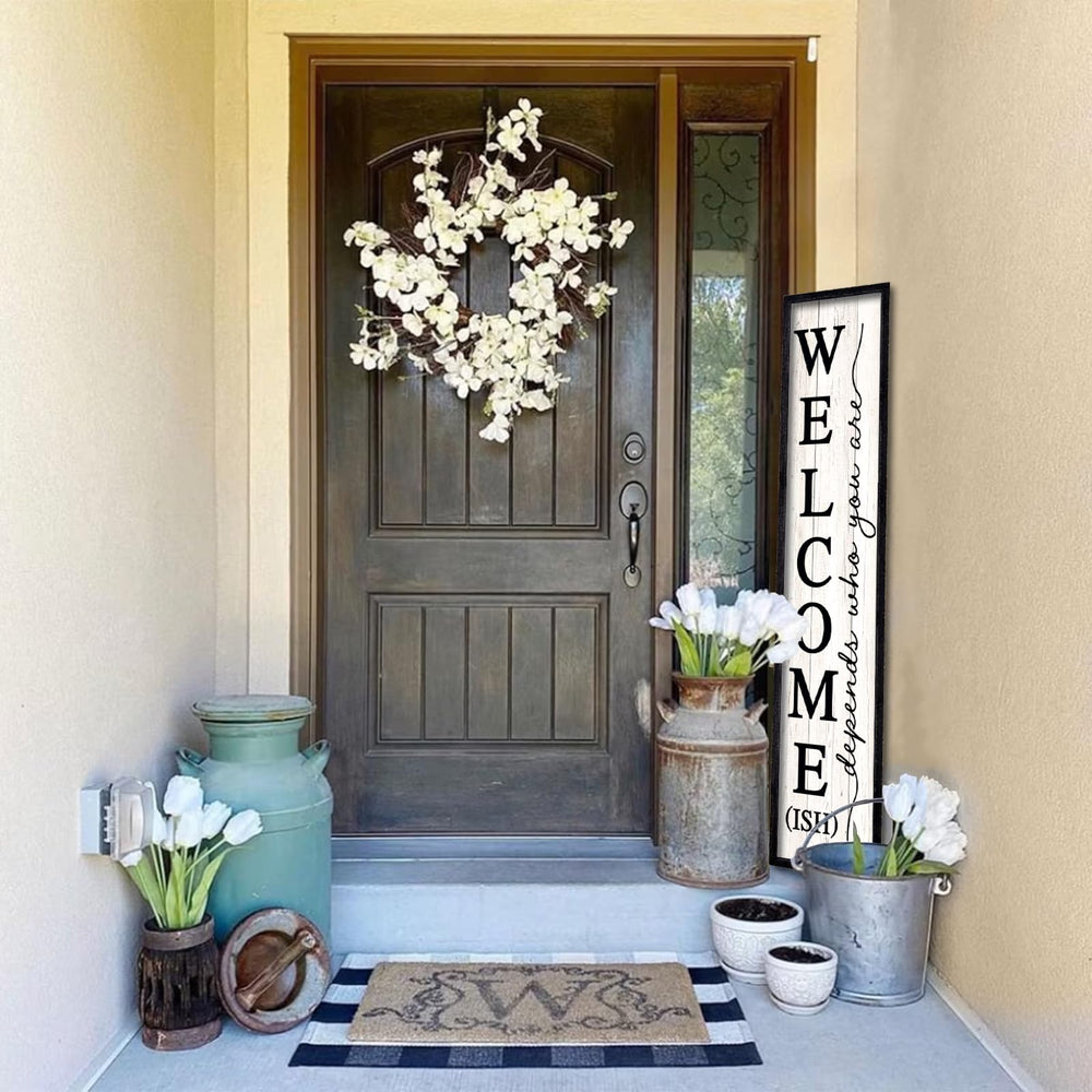 comurdyo leaning on a mantel to show versatile indoor styling and charm