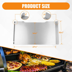 COMVIEE close-up of heat baffle edge showing durable construction and heat resistance