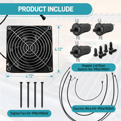 COMVIEE fan close-up showing blades and mount for durable high-temp airflow control