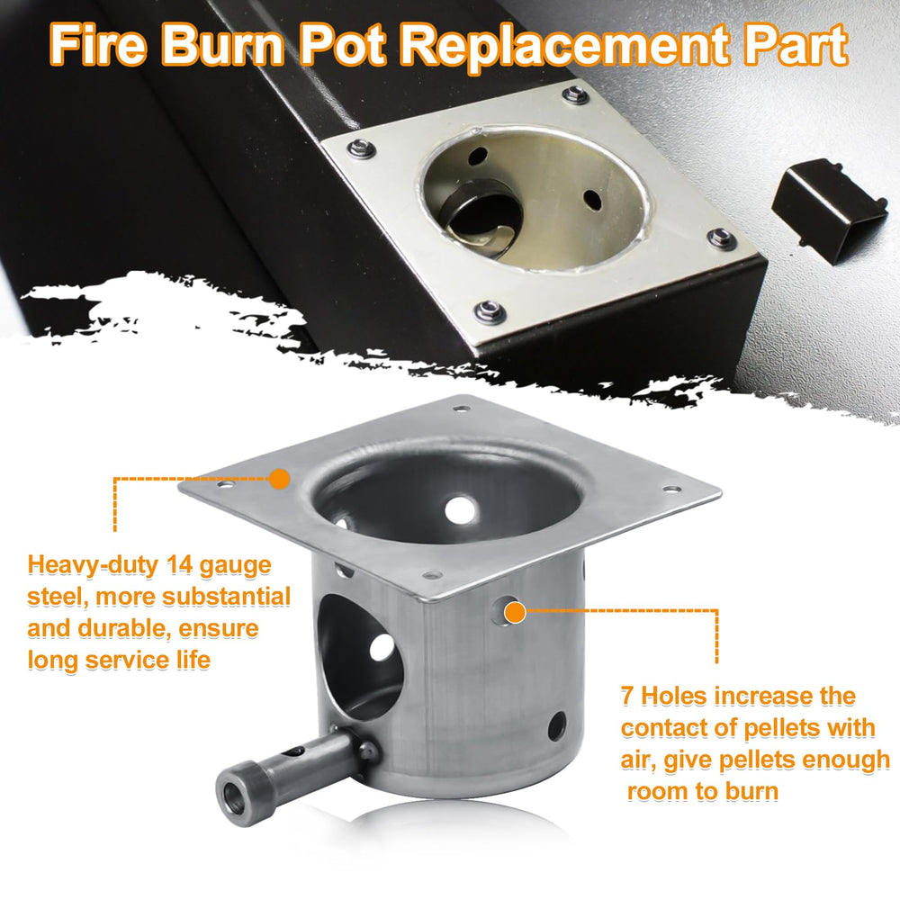 COMVIEE 7-hole fire burn pot top view showing even combustion benefit