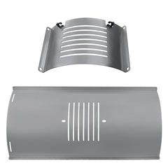 COMVIEE front view of flame broiler kit showing full main plate and slider restores heat control