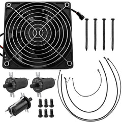COMVIEE kit front packaging showing included fan switches and wires for quick identification and fit