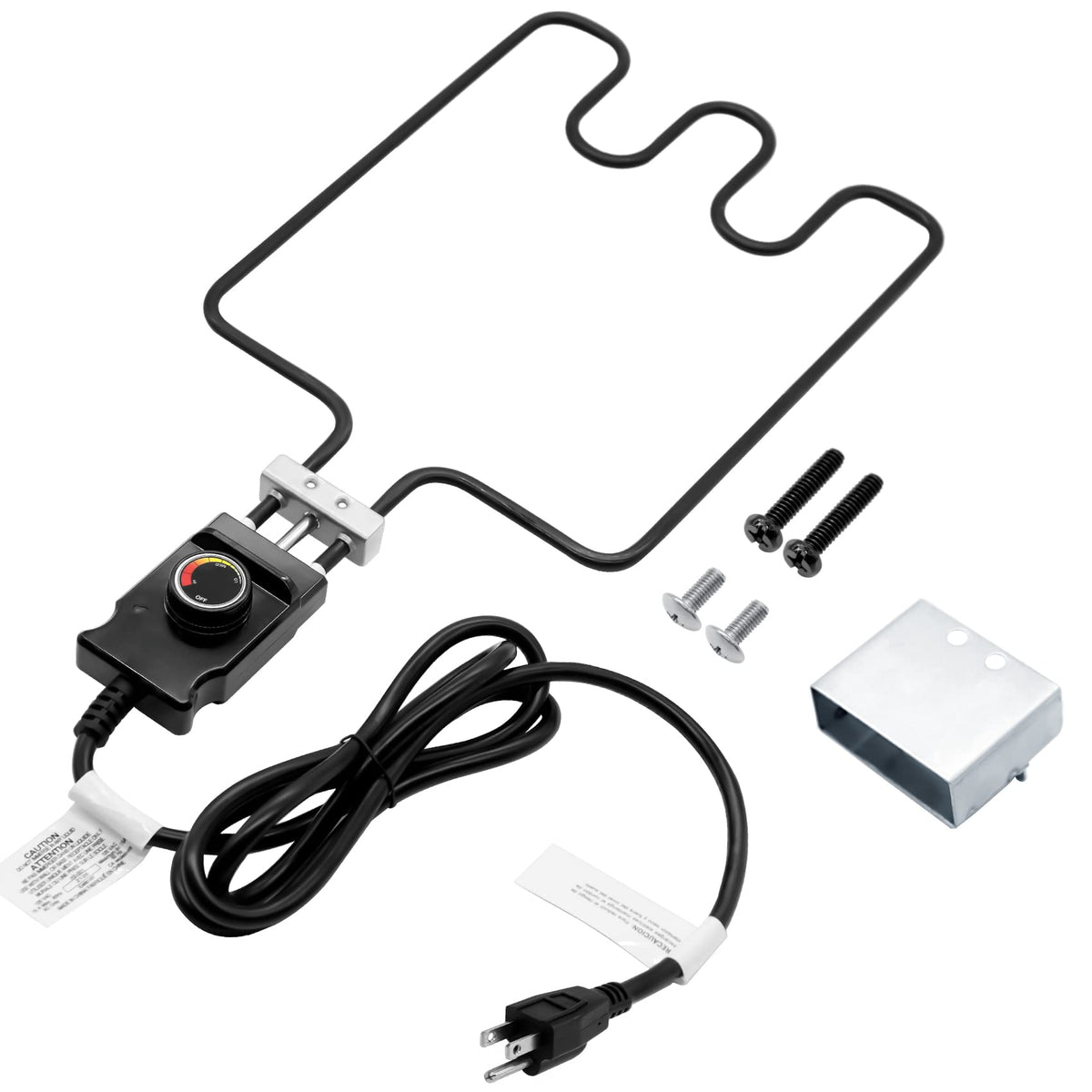 COMVIEE front view of heating element showing mounting ears and shape for reliable fit