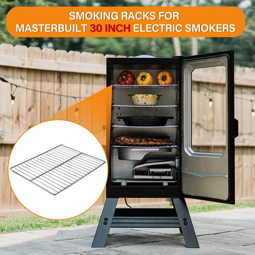 COMVIEE grate installed in Masterbuilt smoker demonstrating restored rack capacity