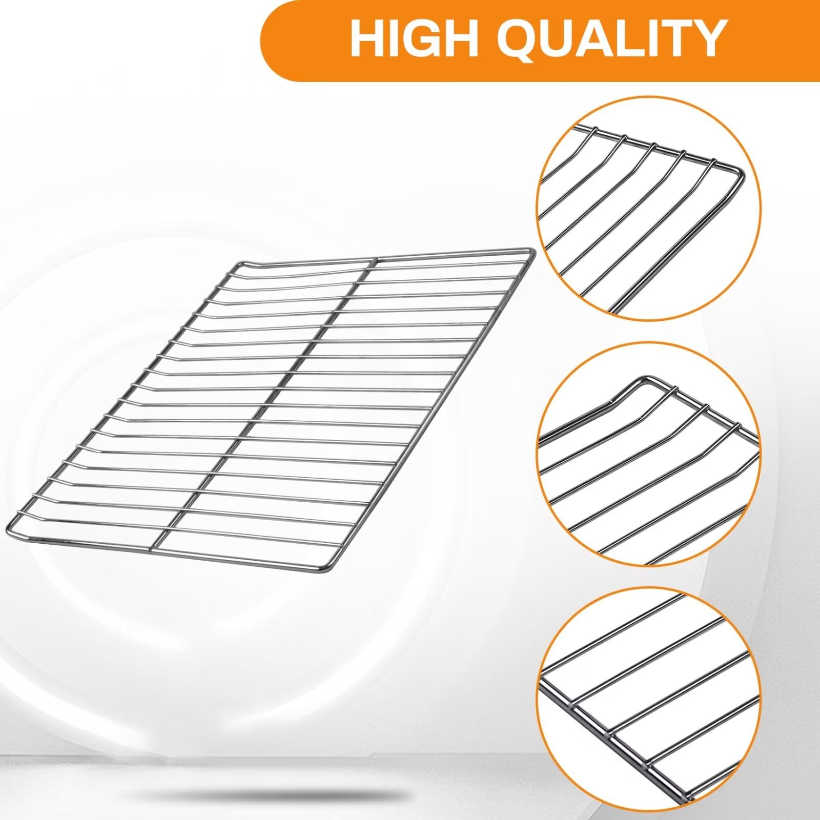 COMVIEE grate beside ruler showing 14.6 x 12.2 inch size for accurate fit