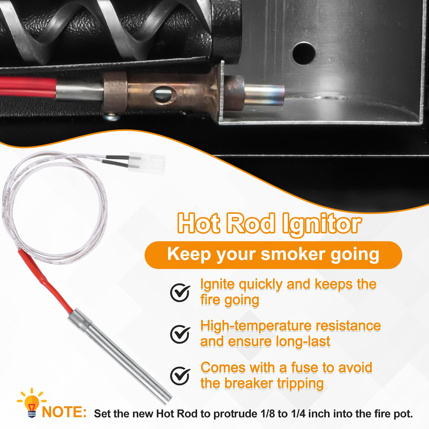 COMVIEE hot rod ignitor detail showing reliable ignition benefit