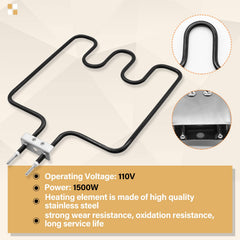 COMVIEE heating element installed in smoker demonstrating simple replacement and fit