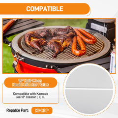 COMVIEE plates installed in Kamado Joe showing indirect cooking benefit for roasting