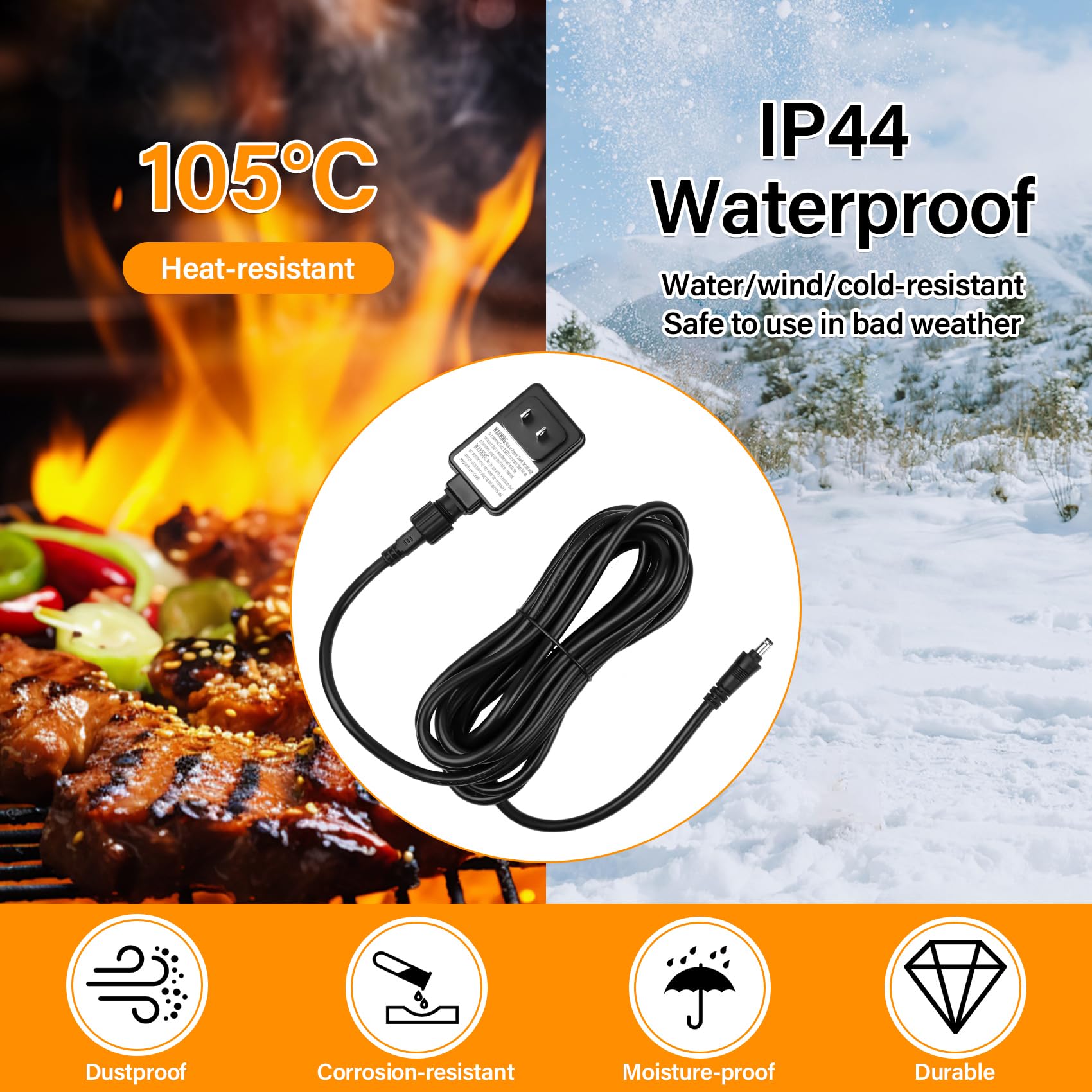 COMVIEE IP44 housing close-up showing splash protection for outdoor use