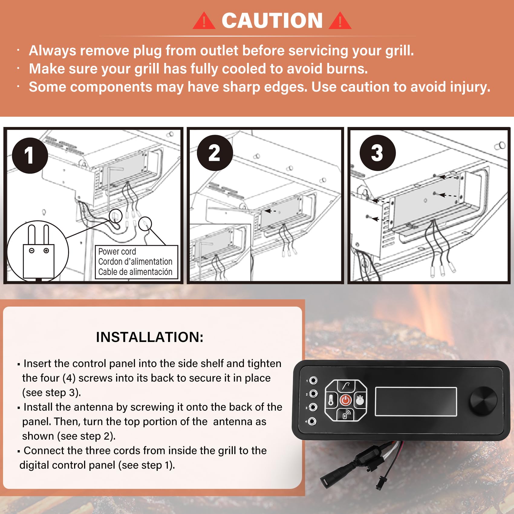 COMVIEE replacement in a backyard smoker scene enabling remote cook management