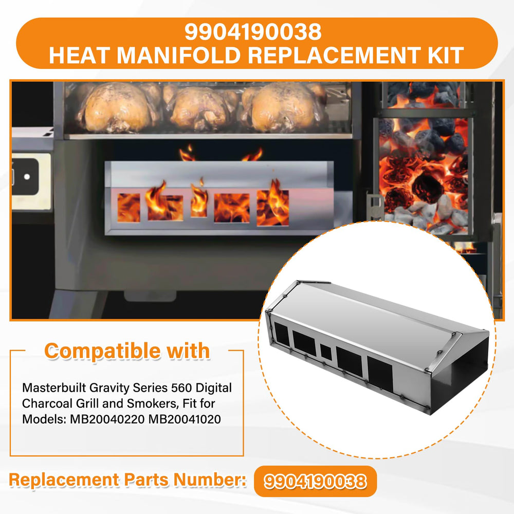 COMVIEE manifold installed in Masterbuilt grill demonstrating restored even cooking benefit