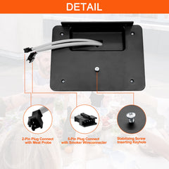 COMVIEE meat probe port detail enabling direct internal temperature monitoring