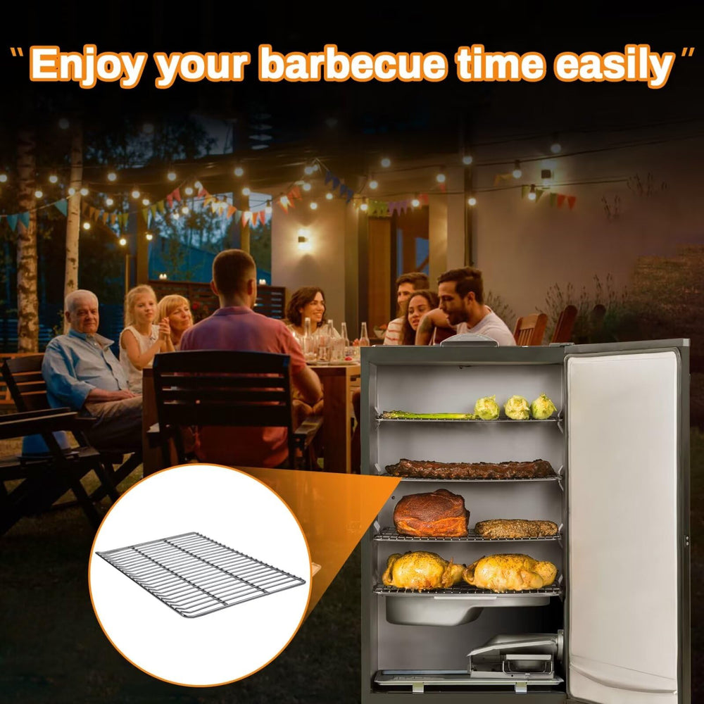 COMVIEE outdoor lifestyle shot showing restored smoker cooking more food
