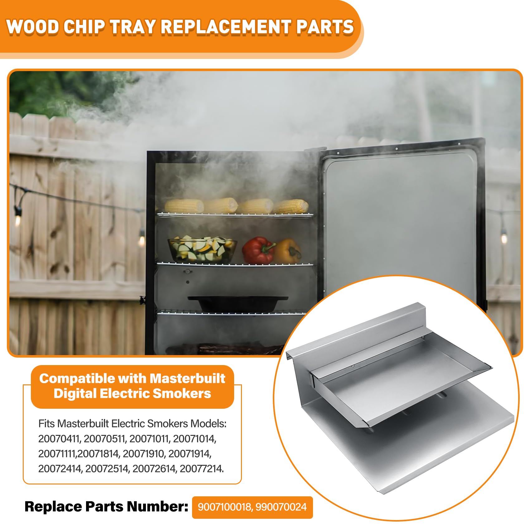 COMVIEE tray filled with wood chips showing ready-to-smoke convenience and flavor