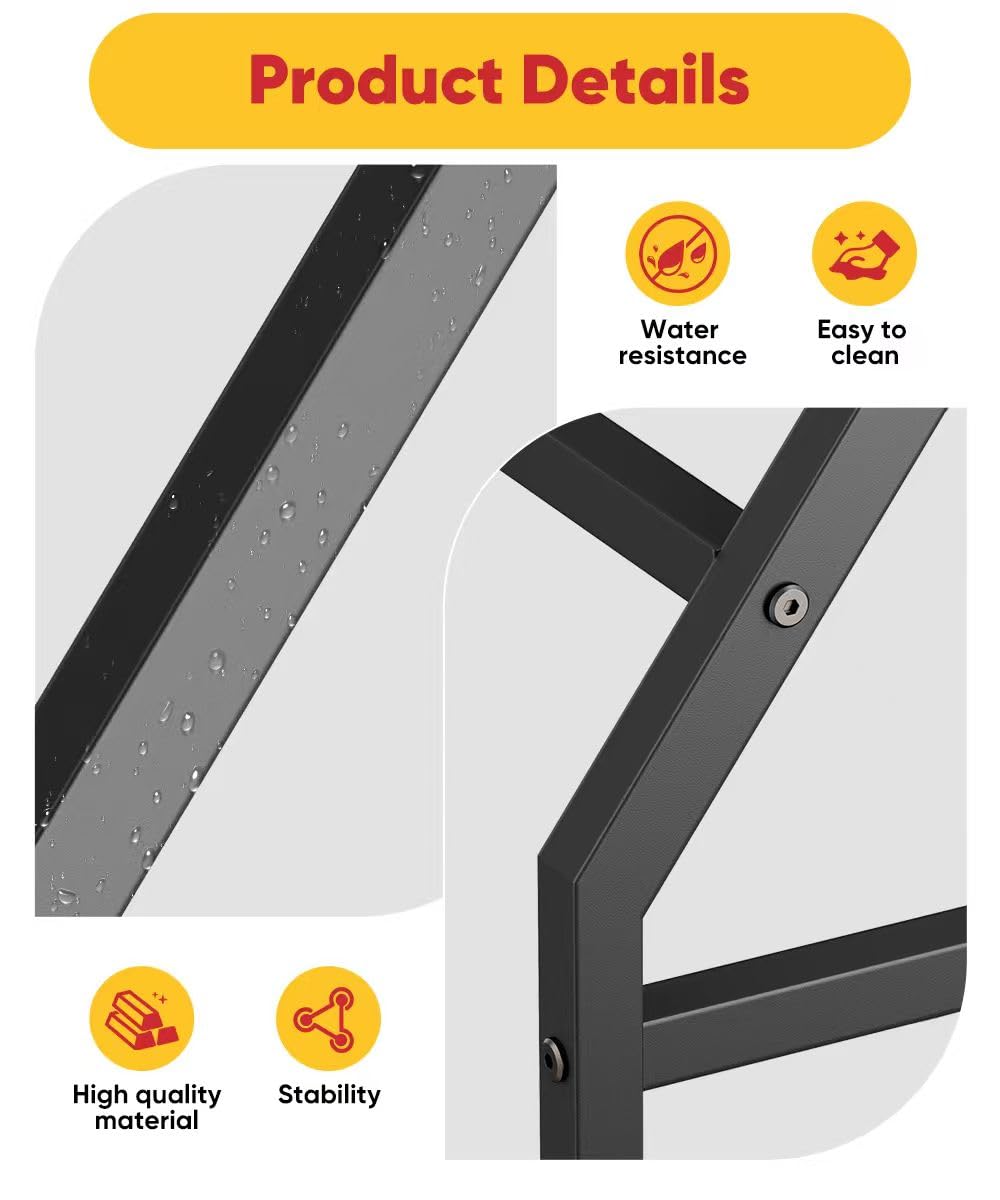 Comzinn close-up of powder-coated metal frame showing weather resistance benefit