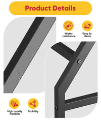 Comzinn close-up of powder-coated metal frame showing weather resistance benefit