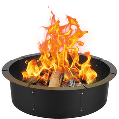 Comzinn front view of assembled fire ring showing clean circular liner and tidy finish