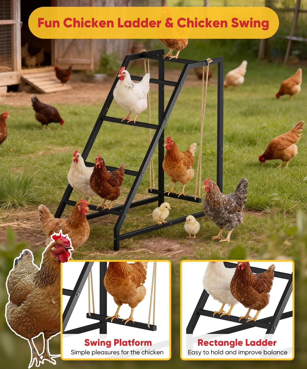 Comzinn ladder and swing detail demonstrating enrichment and exercise benefit