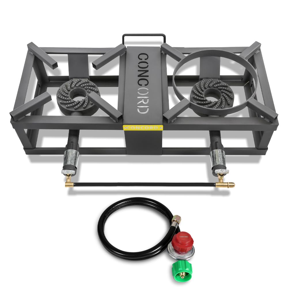 Concord Block Burner Max front view showing robust dual-burner design and stability