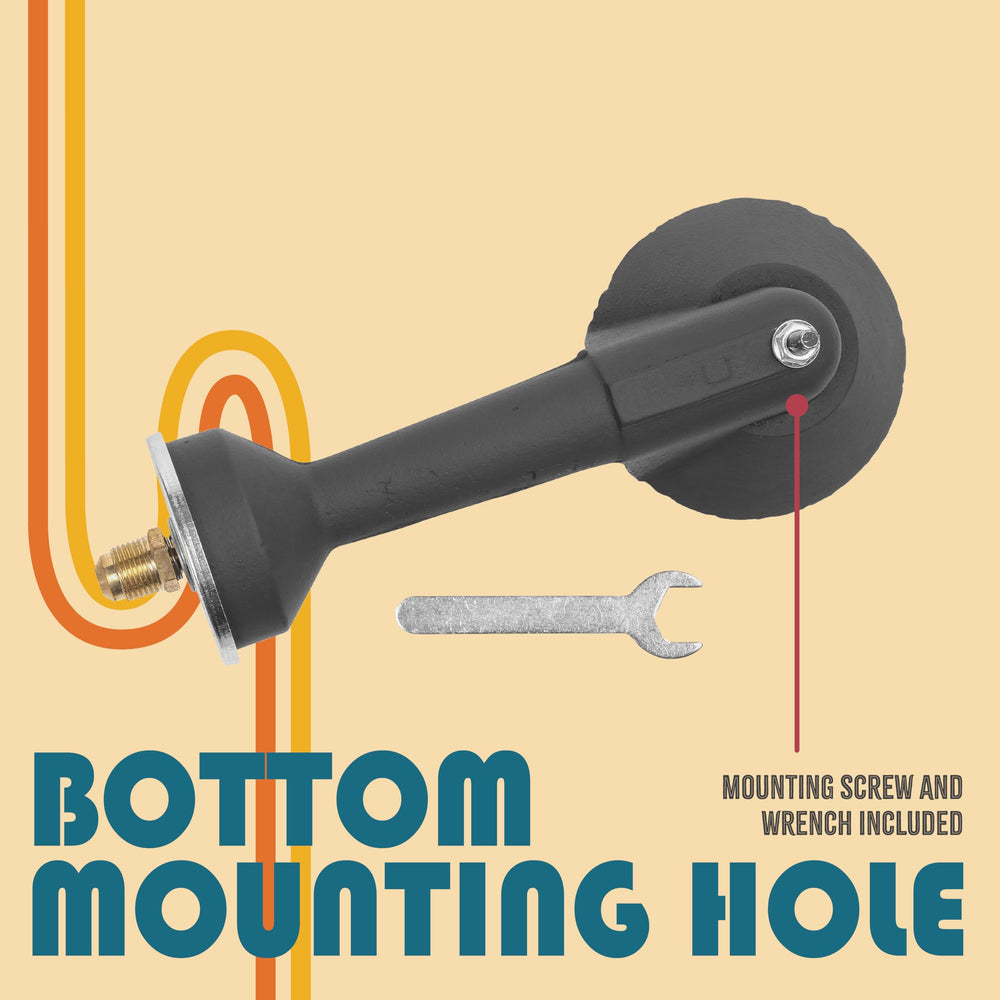 Concord bottom mounting screw visible for secure installation benefit