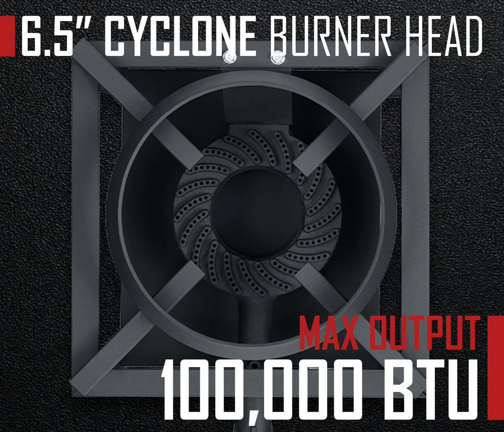 Concord cyclone wide windscreen protecting flames from gusts for consistent cooking performance