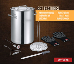 Concord pot interior MAX FILL LINE visible for safe oil volume control