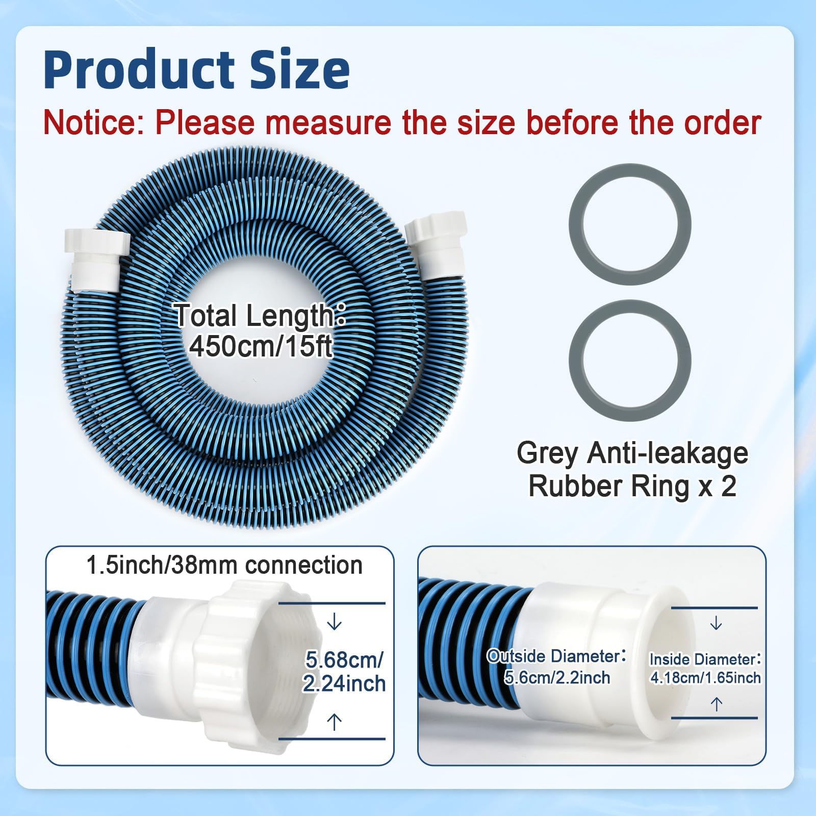 Conderyang close-up of spiral-wound EVA hose showing kink resistance