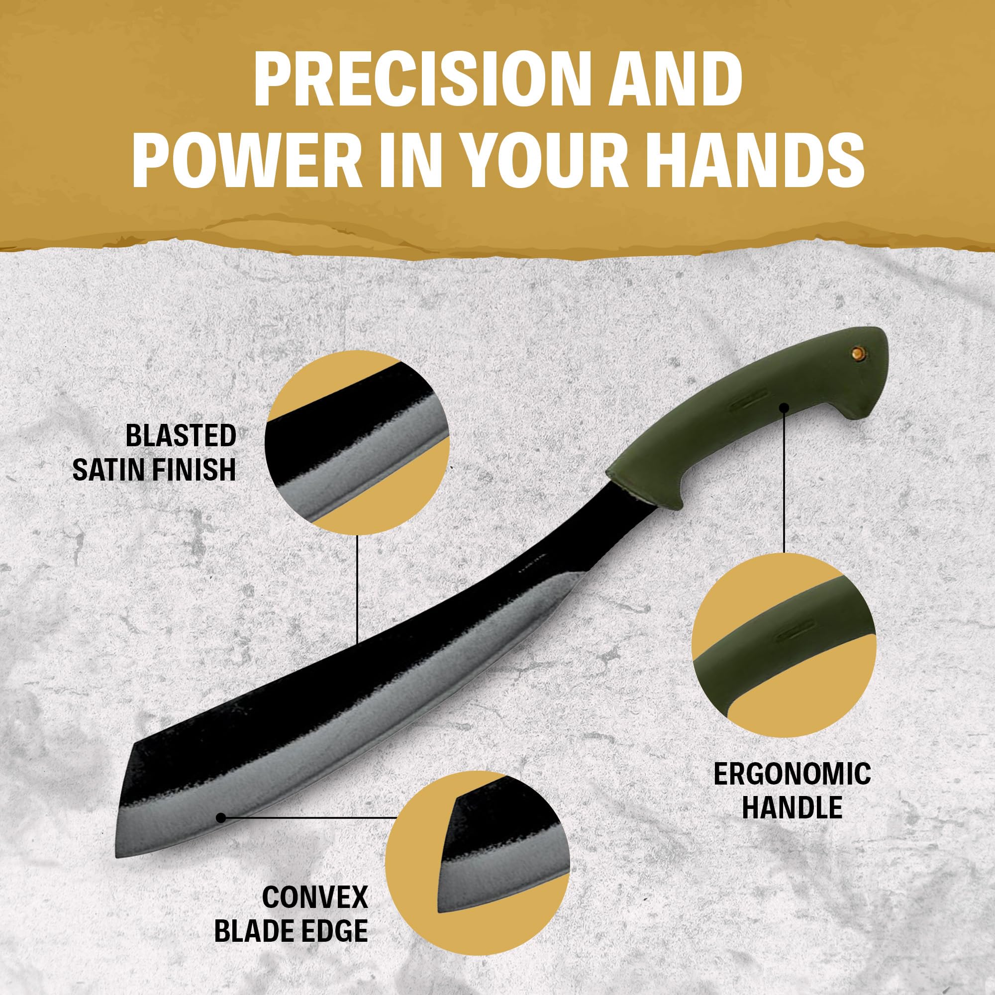 Condor parang with ballistic nylon sheath for safe transport and storage