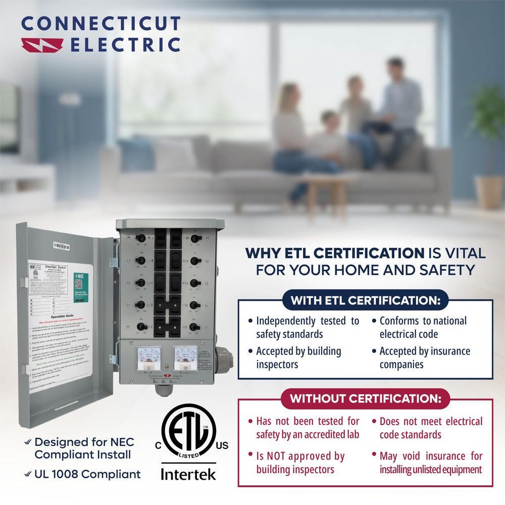 Connecticut Electric close-up of circuit labels aiding quick identification and safe operation