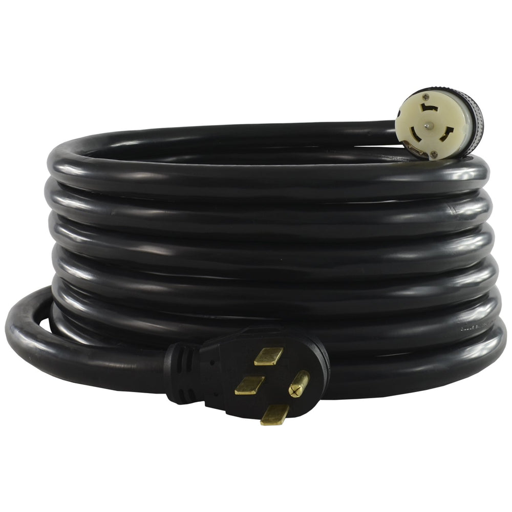 Conntek front connector showing NEMA 14-50P plug for secure generator hookup and reliable power